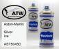 Preview: Aston-Martin, Silver Ice, AST5045D: 400ml Sprühdose + 400ml Klarlack - Set, von ATW Autoteile West.